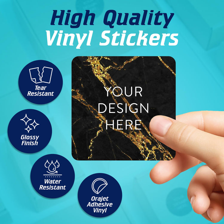Custom Vinyl Stickers Your Image (100 Count)