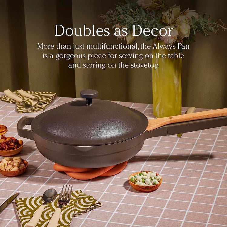 Our Place Large Always Pan 2.0-12.5” (4 Qt) Nonstick, Toxin-Free Ceramic Cookware | Patented 10-in-1 Aluminum Frying & Sauté Pan | Safe for Oven, Induction & All Cooktops up to 450°F | Sage - Nestoria