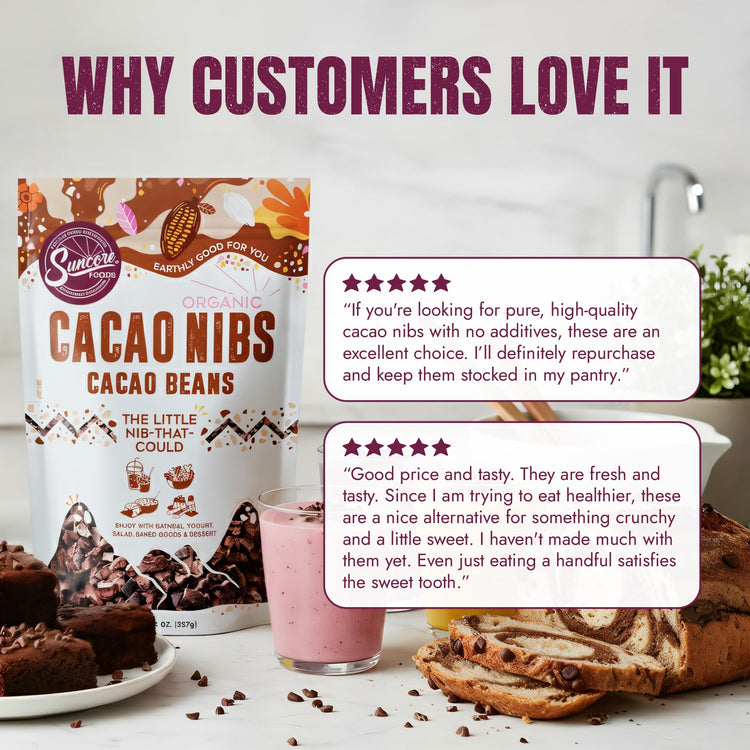 Organic Cacao Nibs (8 Ounce)
