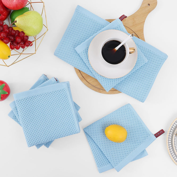 100% Cotton Waffle Weave Kitchen Dish Cloths 8 (8 Count)