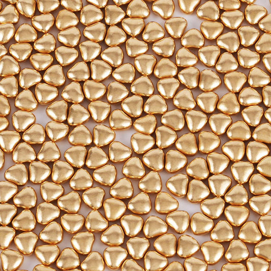 Gold Heart Shapes Sprinkles (4.58 Ounce)