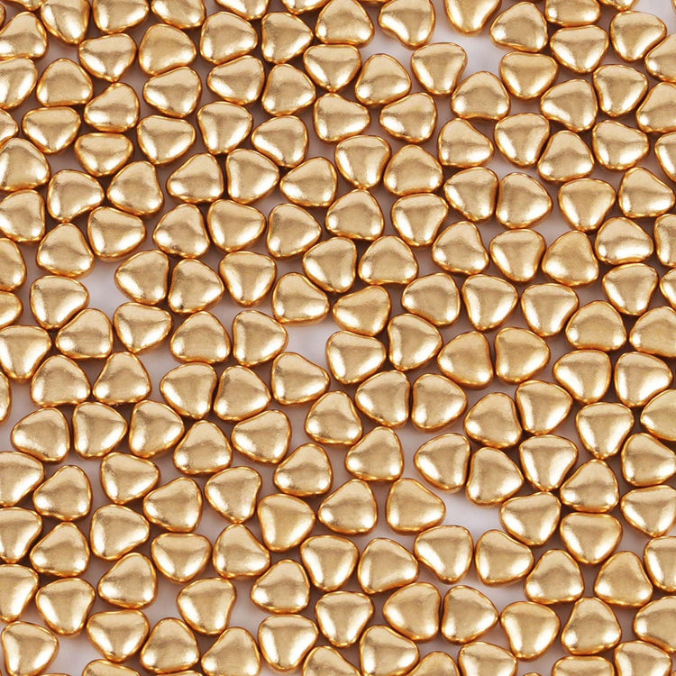 Gold Heart Shapes Sprinkles (4.58 Ounce)