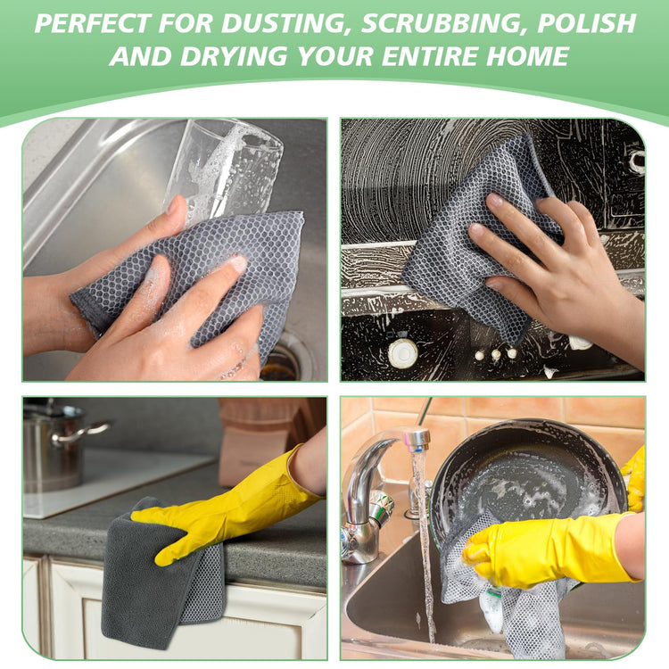 Dish Cloth for Washing Dishes Kitchen Washcloth Cleaning Cloth (20 Count)