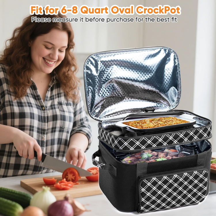 Double Layer Slow Cooker Carrier Bag
