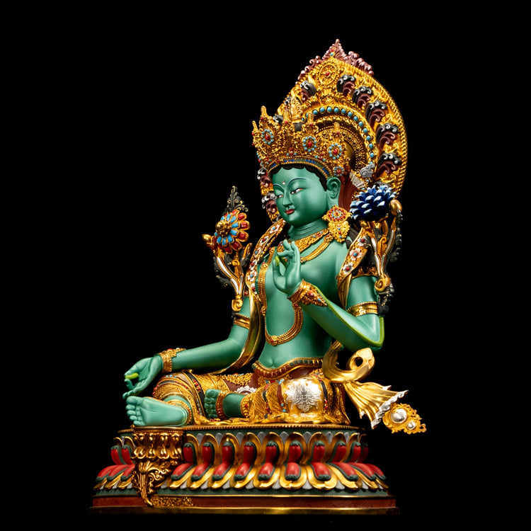 Handmade Copper Buddha Statue Indoor