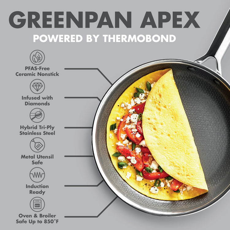 Hybrid APEX 13 Piece Stainless Steel Ceramic Nonstick Cookware Set