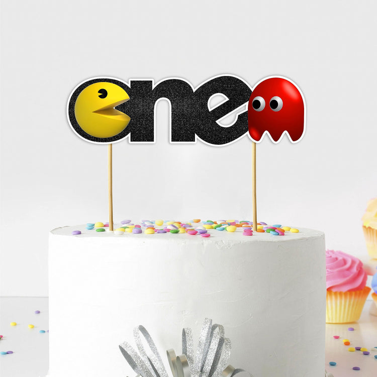 Pacmn Ghost One Cake Topper