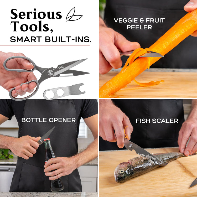 Premium Kitchen Scissors All Stainless Steel