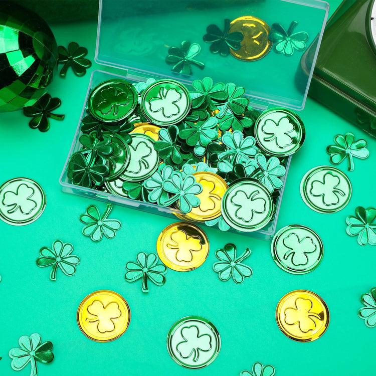 St. Patrick's Day Shamrock Confetti Table Centerpiece Decoration
