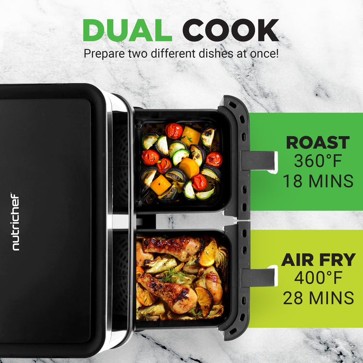 Double Basket Air Fryer 8.8 QT