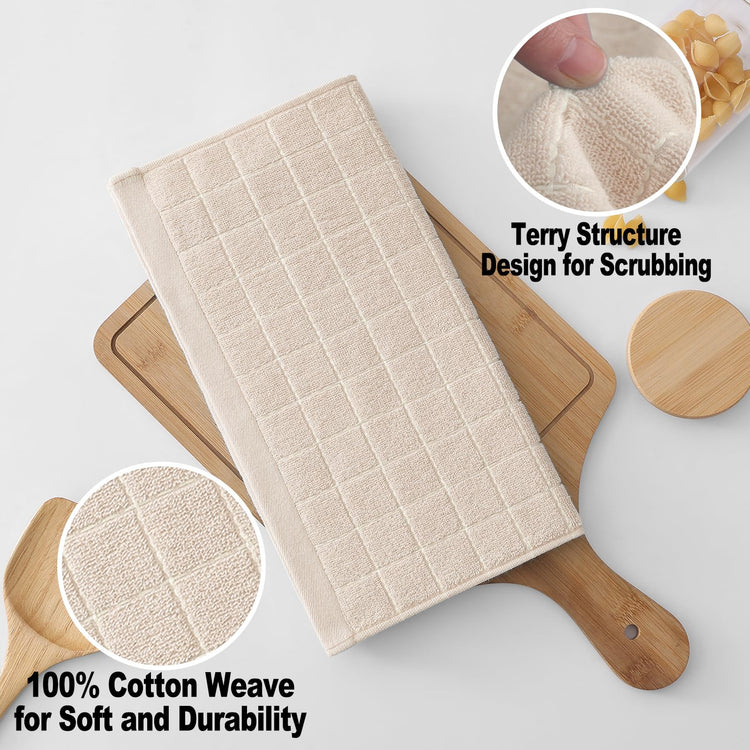 100% Cotton Terry Kitchen Dish Cloths (6 Count)