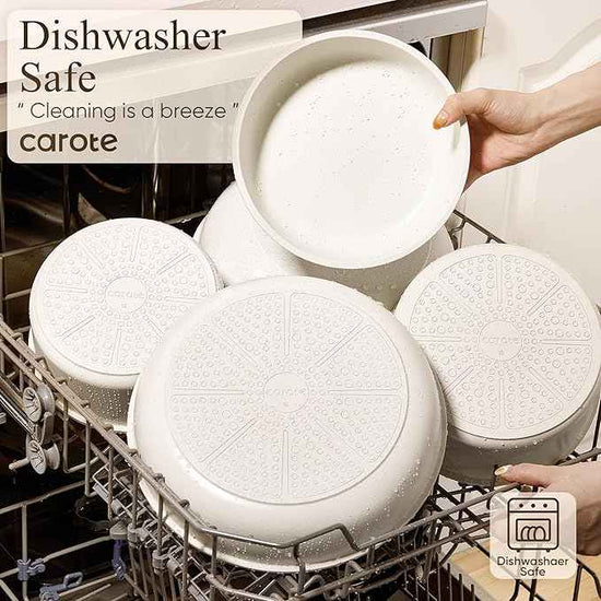 CAROTE 33pcs Pots and Pans Non Stick, Cookware Sets Detachable Handle, Induction Kitchen Pots and Pans, NonStick Cooking Set, Oven/Dishwasher/Fridge Safe, Space Saving