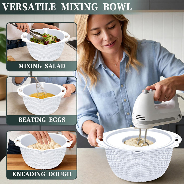 4 1 Colander with Bowl Set