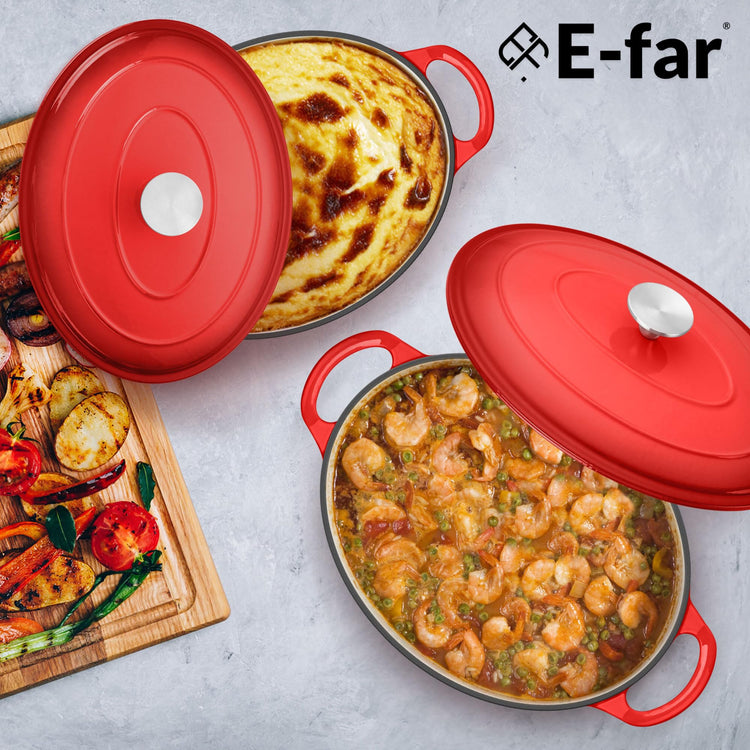 5QT Oval Dutch Oven Pot with Lid