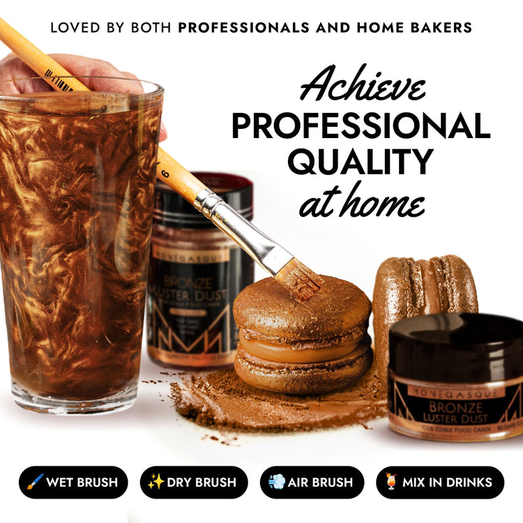 Bronze Edible Glitter for Drinks & Cakes