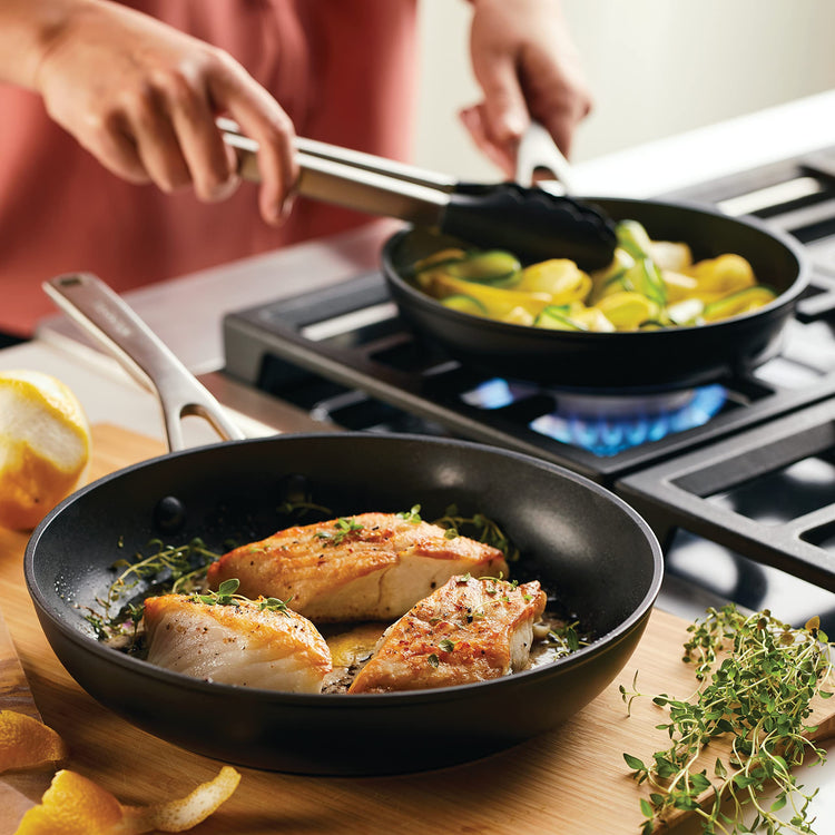 Hard Anodized Nonstick Frying Pan Set