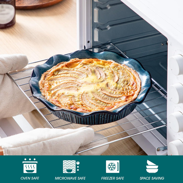 Ceramic Pie Pan for Baking (42 Ounce)