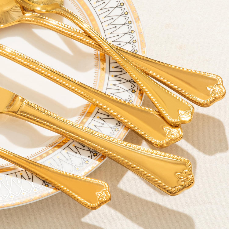 40 Pcs Gold Silverware Set (40 Count)