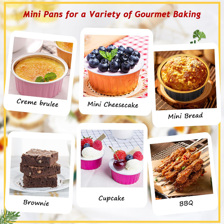 5oz Cupcake Pans with Dome Lids 100 Pack (5 Fl Oz)