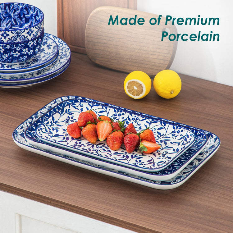 SELENE Porcelain Serving Platters Set of 3 (3 Count)