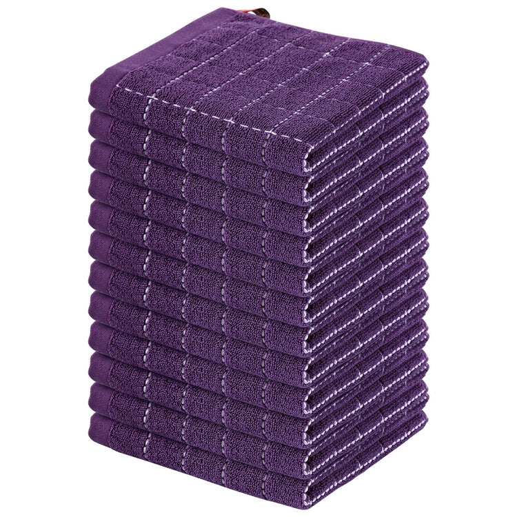 100% Cotton Terry Kitchen Dish Cloths (12 Count)