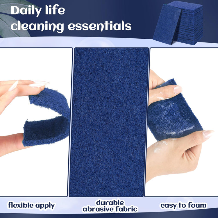 100 Pcs Non Scratch Scouring Pads for Kitchen Dish