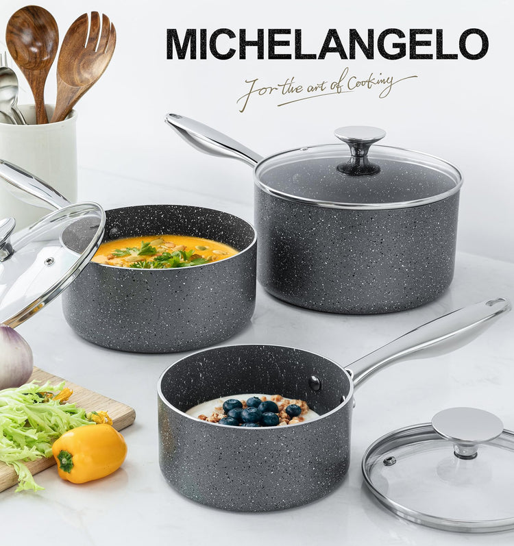 Sauce Pan with Lid (3 Count)