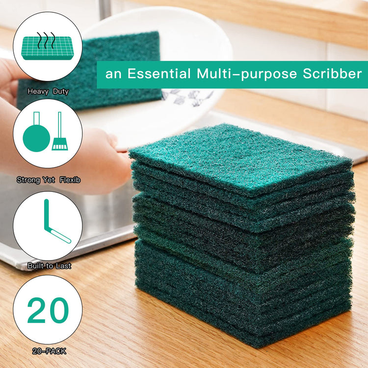 Heavy Duty Scour Pads Sponge Dish Scrubber Non (12 Count)
