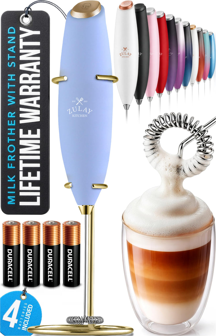 Powerful Milk Frother Wand With Duracell Batteries