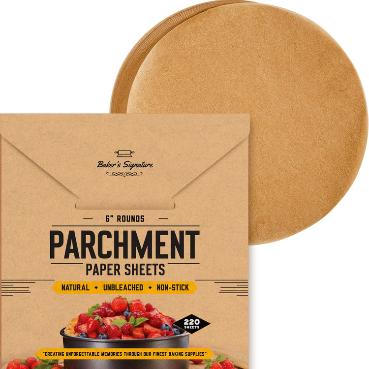 6" Parchment Paper Rounds for Baking (220 Count)