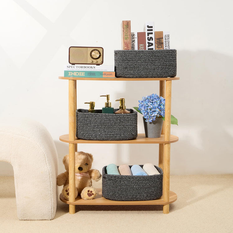 Small Storage Baskets for Organizing (3 Count)