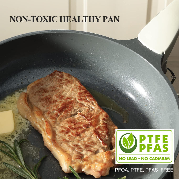 Nonstick Ceramic Frying Pan with Lid
