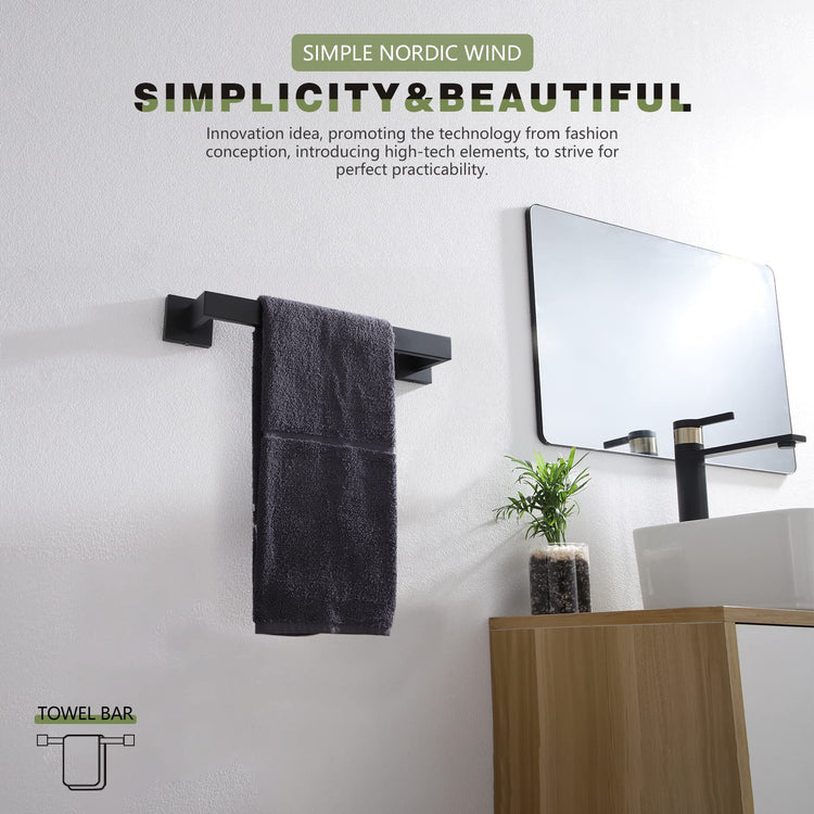 12 Inch Single Towel Bar (2 Count)