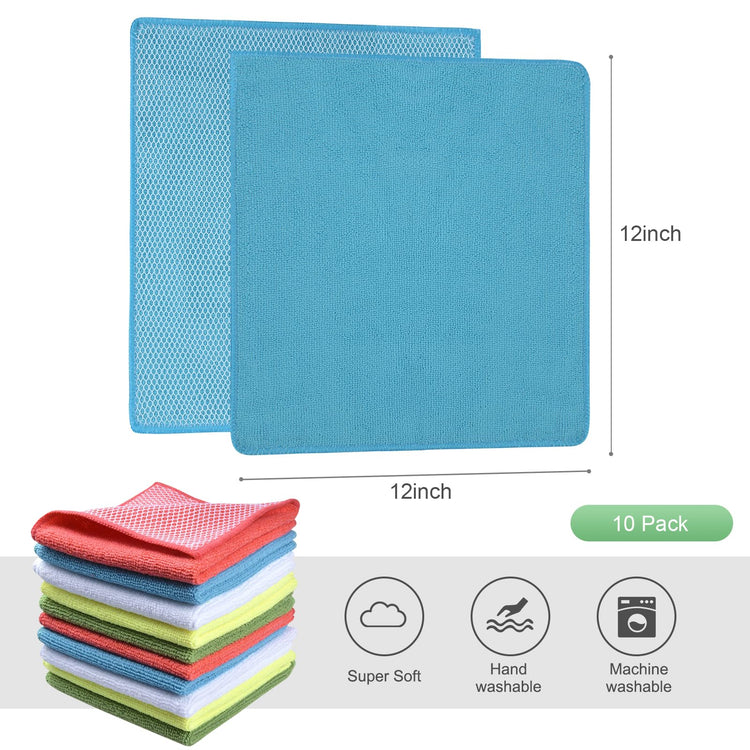 Dish Cloth for Washing Dishes Kitchen Washcloth Cleaning Cloth (10 Count)