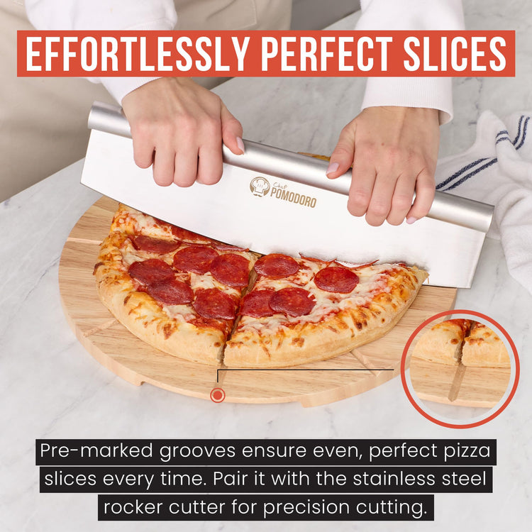 Stainless 14 inch Pizza Cutting Board