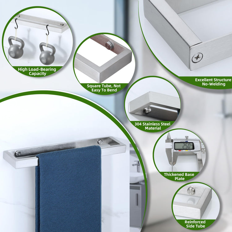 Hand Towel Holder Towel Bar for Bathroom Wall Mounted 12 Inch