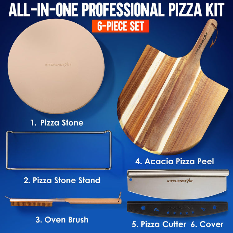 Pizza Stone Set for Oven and Grill (6 Count)