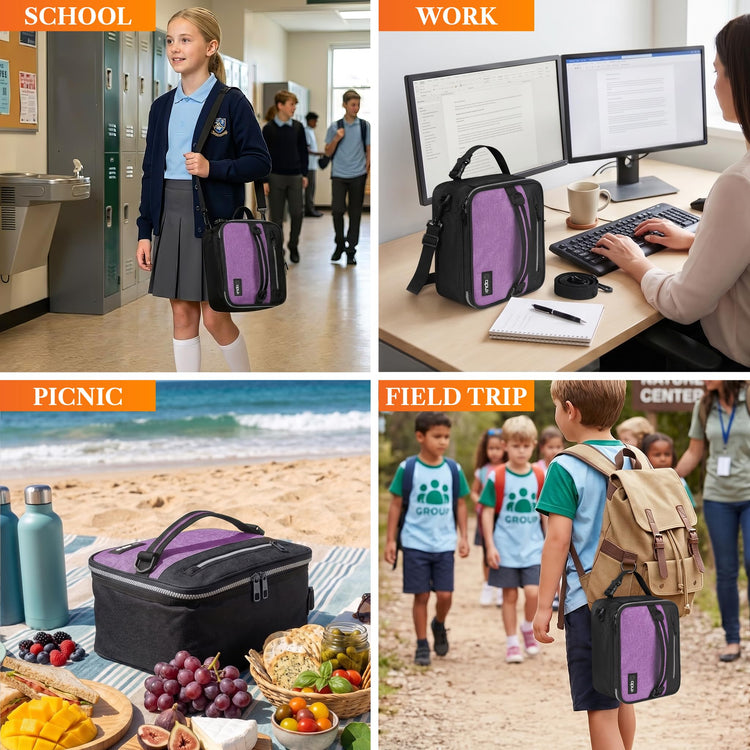 Insulated Lunch Bag for Men Women Kids