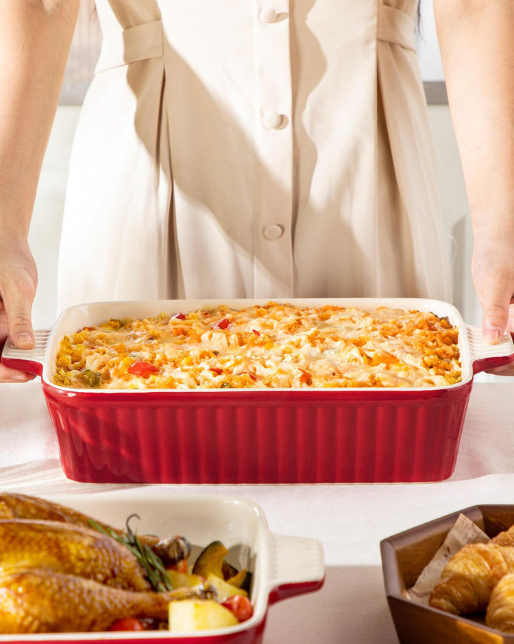 4.4 QT Ceramic Casserole Dishes for Oven