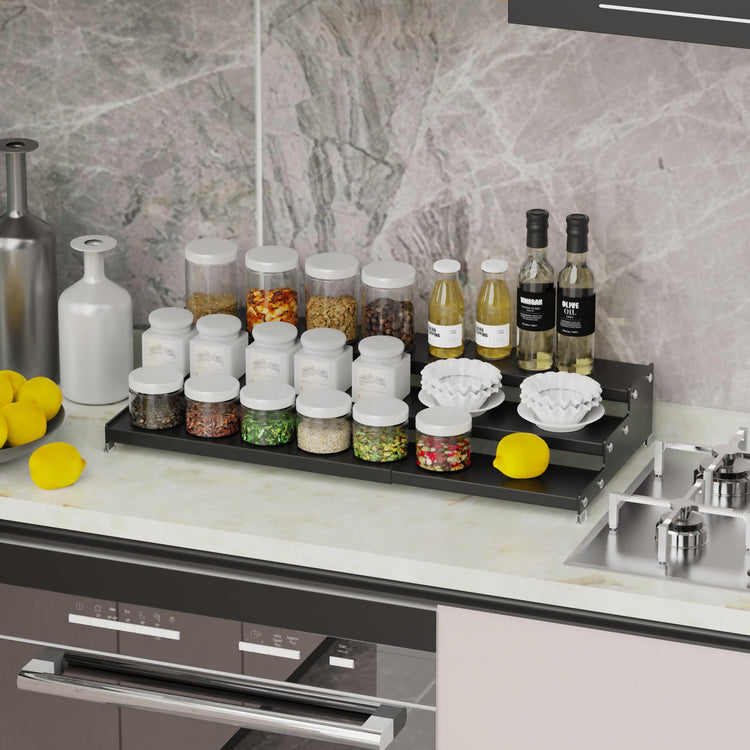 Expandable Spice Rack Storge organizer with 3 (2 Count)