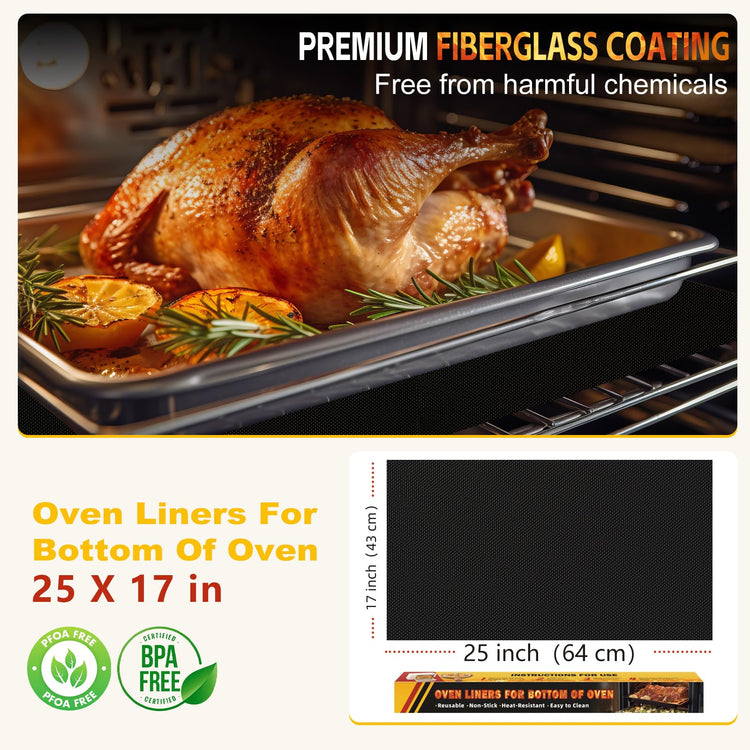 2 Pack Oven Liners for Bottom of Oven