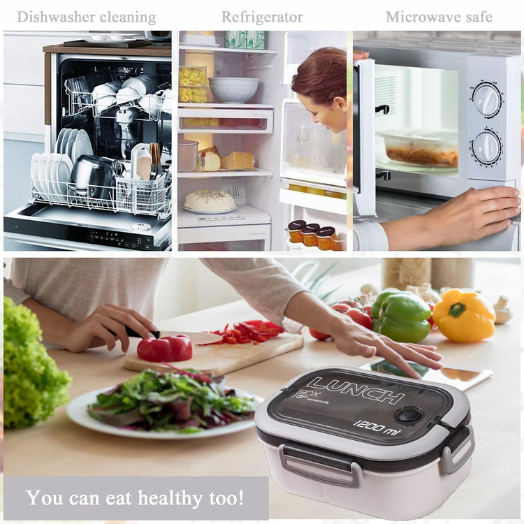 Double Layer Bento Box with Cutlery