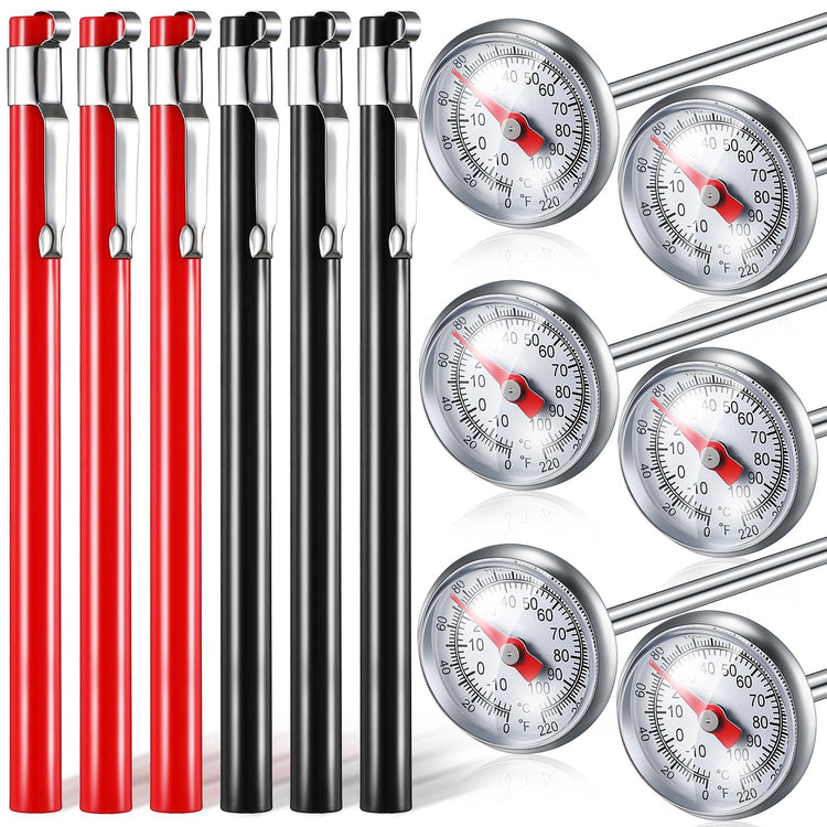 6 Pcs Stainless Steel Kitchen Dial Thermometer 5" (6 Count)