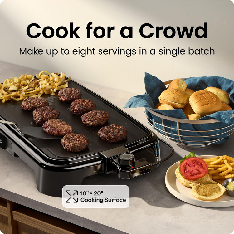 XL Electric Griddle with Removable Temperature Control
