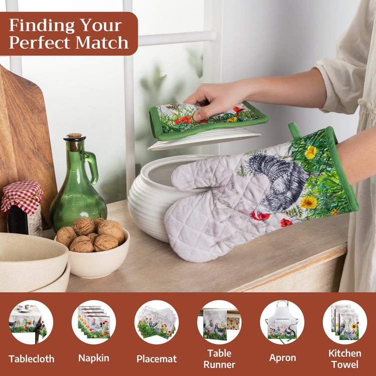 Maison d'Hermine Oven Gloves 100% Cotton Oven Mitt