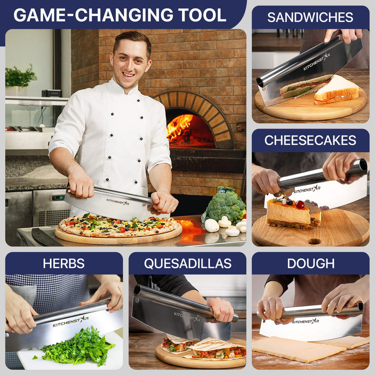 18 Inch Pizza Cutter Rocker Blade