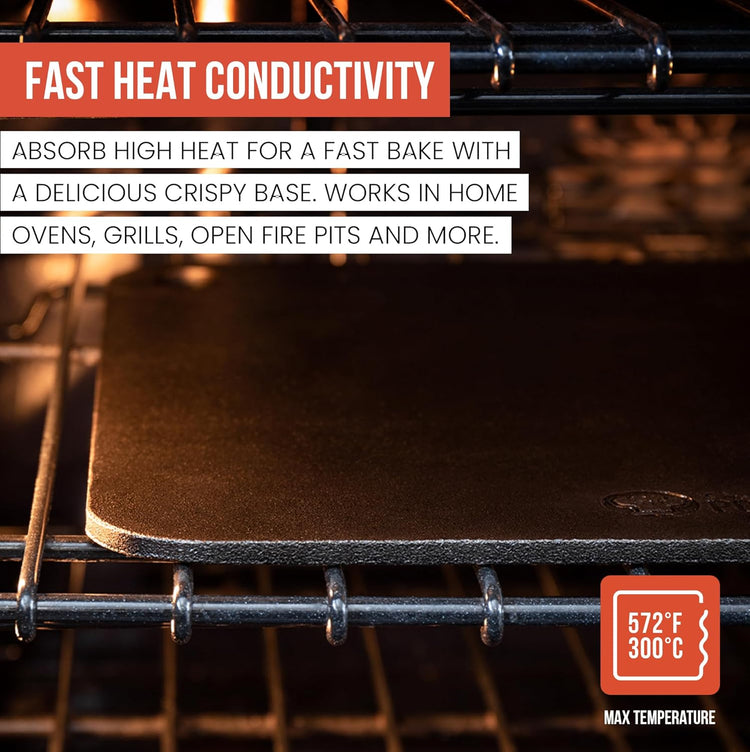 Chef Pomodoro Pizza Steel for Oven 16 Inch 1/4 Inch Thick, Baking Steel for Oven, Grill, Sourdough Bread, Baking Stone for Oven With Lifting Holes 16" X 13.25" (40.6 x 33.6 cm)