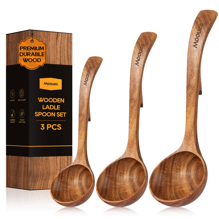 Wooden Ladle for Soup (3 Count)