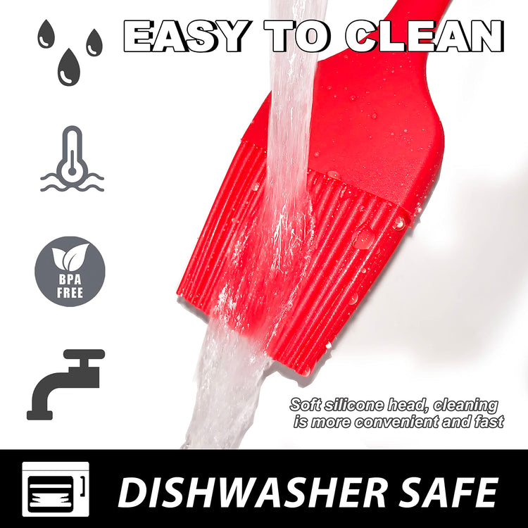 2 Pack Silicone Basting Pastry Brushes