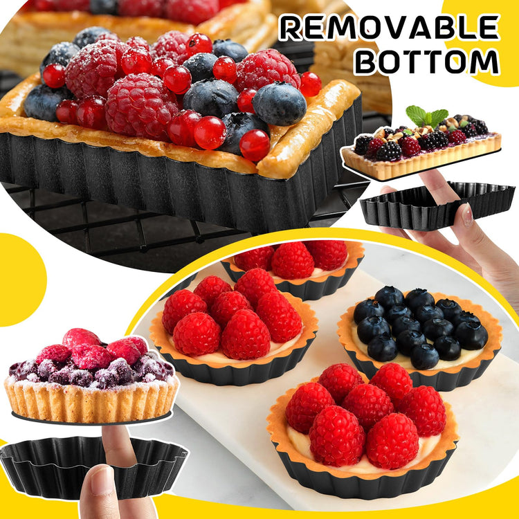 16 Pcs Mini Tart Pans for Baking